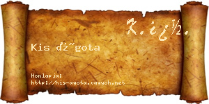 Kis Ágota névjegykártya